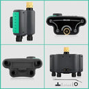 RESTMO 4-Outlet Sprinkler Timer with Brass Inlet, 4 Zone Programmable Water Timer for Garden Hose, Automatic Digital Control | Manual ON/Off | Rain Delay, for Outdoor Faucet, Drip Irrigation and Lawn by GreenHaven Gardens