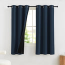 NICETOWN Living Room Curtains 63 Inches Length, 100% Blackout Drapes Thermal Insulated with Grommet for Bedroom Office Privacy Darkening Curtain, 2 Panels, 42 x 63 Inch, Navy by TinyTreasures Baby Boutique