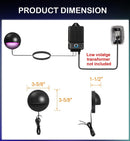 DLRA03 6 Pack 3W RGBCW Color Changing 2700K-6500K Round Waterproof LED Stairs Half Moon Deck Light Fixture by Kings Outdoor Lighting