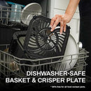 Air Fryer 6.8 Quarts, 10-in-1 Functions, Air Fry, Roast, Bake, Broil, Dehydrate, Large & Compact Air Fryers, Nonstick & Dishwasher-Safe Airfryer Basket, Stainless Steel Air Fryer, Metal Grey by CozyNest Decor