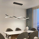 Modern Ceiling Chandelier Light, Acrylic Anti Flicker Pendant Lamp with Remote Control Dimmable 3 Color Mode & Brightness (Warm Cool Neutral Light) for Kitchen Bar Walnut by CozyNest Decor