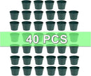 40 Pack 4 Inch Plastic Nursery Pots with Mesh Pad, Thick Sturdy Plastic Plant Pots with Drainage Holes Indoor/Ourdoor Flower Planter Pots, Green by GreenHaven Gardens