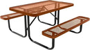 Heavy-Duty Portable Outdoor Kids Table, Expanded Metal Kids Picnic Table, Commercial-Grade Picnic Table, Made in America (4ft Rectangular, Childrens, Textured Copper) by GreenHaven Gardens