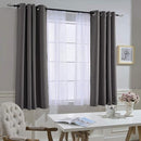 NICETOWN Blackout Curtains for Bedroom 63 inch Length 2 Panels - Window Treatment Thermal Insulated Solid Grommet Blackout for Living Room (52 by 63 Inch,Grey) by TinyTreasures Baby Boutique