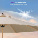 PURPLE LEAF 11 Feet Patio Umbrella Outdoor Table Umbrella Round Aluminum Market Umbrella with 8 Sturdy Ribs & Crank Commercial Outdoor Umbrellas for Garden Deck Patio, Beige by GreenHaven Gardens