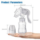 Elfzone Manual Breast Pump - Adjustable Suction Silicone Hand Pump Breastfeeding, Small Portable Manual Breast Milk Catcher Baby Feeding Pumps & Accessories, White, Mother’s Day Gifts by TinyTreasures Baby Boutique