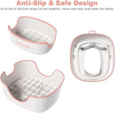 Potty Training Seat with Step Stools, Maliton Potty Training Toilet for Toddlers Girls with Splash Guard, Anti-Slip Toddler Stool for Bathroom, One Potty Seat and 2 in 1 Step Stool for Kids (Pink) by TinyTreasures Baby Boutique