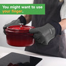 GEEKHOM BBQ Gloves Heat Resistant Oven Mitts - Silicone Grilling Gloves with 14" Long Arm Protection - Waterproof Pot Holder Non-Slip for Men & Women, Kitchen Cooking, Baking, Camping, Gray by GreenHaven Gardens