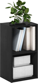 Furinno Luder Bookcase / Book / Storage, 2-Tier Cube, Blackwood by TinyTreasures Baby Boutique