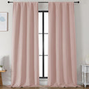 Simplebrand Ava Blush Blackout Curtains for Bedroom 96 Inches Long 2 Panels, Solid Thermal Insulated, Energy Saving Nursery Window Treatment Curtains Blackout Drapes, W50 x L96 Inch, Blush by TinyTreasures Baby Boutique