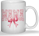 JINYO Coquette Pink Bow Floral Mama Mug, Mama Coffee Cup, Mother's Day Mugs Cups for Mom, Mom Birthday Gifts from Daughter Son, Ceramic Coffee Tea Mug 11 oz by CozyNest Decor
