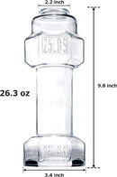 The Wine Savant Set of 4, Dumbbell Beer & Whiskey Glasses, 26oz Glass