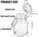 Spice Jars, 24 Pack 4oz Small Glass Jars with Airtight Hinged Lid, With 24 Spice Labels & Silicone Funnels, Airtight Glass Jars for Spices, Condiments Herb Seasoning Art Craft Storage by CozyNest Decor