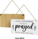 Christian Decor for Home I Still Remember The Days I Prayed Wall Decor Rustic Bible Verse Sign Scripture Printed Wood Sign Wall Art Religious Gifts Faith Based Gifts by CozyNest Decor