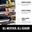 GORILLA GRIP 100% Waterproof All-Season WeatherMax Doormat, US Designed Natural Rubber, Stain and Fade Resistant, Low Profile Indoor Outdoor Door Mats, Easy Clean Patio Mat, 17x29, Charcoal Hello by CozyNest Decor
