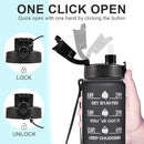 Enerbone Water Bottle, Leakproof BPA & Toxic Free, Motivational Water Bottle with Times to Drink and Straw, Fitness Sports Water Bottle with Strap for Office, Gym, Outdoor Sports by CozyNest Decor