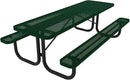 Coated Outdoor Furniture Heavy-Duty Portable Outdoor Picnic Table, Thermoplastic Coated Punched Steel Commercial-Grade Patio Dining Furniture Made in America (8ft Rectangular, Green) by GreenHaven Gardens