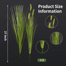 Melorca&Guilla Artificial Plants 6PCS 27“ Fake Tall Onion Grass Faux Plant,Artificial Grass Greenery Shrubs Bushes for Garden Porch Window Box Shop Office Home Décor by CozyNest Decor