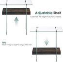 ivinta Narrow Glass Console Table with Storage, 31.5'' Rustic Entryway Table with Storage Shelves for Living Room, Hallway, Foyer, Bedroom 5103 (Dark Brown) by CozyNest Decor
