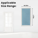 Self Adhesive Curtains, Black Out Shade for Window, Blackout Fabric Temporary Window Coverings Easy to Hang Curtains No Rod Needed, Use for Bedroom, Room, Kitchen, 35" W X 71" L, Lake Blue, 1 Panel by TinyTreasures Baby Boutique