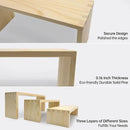 Display Wood Risers Wooden Stand 3 Tier 4 Set 12 Pieces Wooden Stands Decorative Rectangular Display Cupcake Stands Perfume Racks Cologne Organizer(Nature) by CozyNest Decor