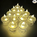 24-Pack Crystal Flameless Tea Lights – Battery Operated LED Candles with Realistic Flicker for Easter Decorations, Wedding Centerpieces, Halloween Party & Holiday Gift Box (Set of 24) by CozyNest Decor
