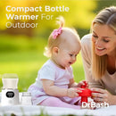 DrBash Portable Bottle Warmer for Travel, Leak-Proof Travel Baby Bottle Warmer with Fast Heating for Breastmilk, Safety Material Baby Bottle Warmer for Dr. Brown, Medela, Tommee Tippee, ComoTomo, by TinyTreasures Baby Boutique