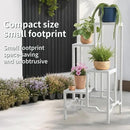 Plant Stand - Aluminum Indoor/Outdoor Flower Rack, Waterproof & Rust-Proof, Stable Support for Pots, Perfect for Living Room, Balcony, Garden, and Office (White, 4 Tier) by GreenHaven Gardens