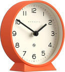 NEWGATE® M Mantel Echo Desk Clock | Modern Round Design | Pumpkin Orange | Easy to Read Numbers | Contemporary Style for Desk, Table, Shelf or Bedside by CozyNest Decor
