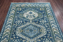 6x9 LoomBloom Blue, Ivory Hand Knotted 100% Wool Turkish Oushak Traditional Oriental Area Rug