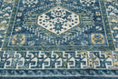 6x9 LoomBloom Blue, Ivory Hand Knotted 100% Wool Turkish Oushak Traditional Oriental Area Rug