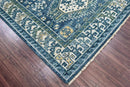 6x9 LoomBloom Blue, Ivory Hand Knotted 100% Wool Turkish Oushak Traditional Oriental Area Rug