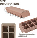 Silicone Freezer Trays with Lid, 0.5oz 12 Section - Leak Proof Silicone Freezer molds for Homemade Baby Food Breastmilk, Purees, Vegetables, Baby Food Jars Ice Tray with Lid BPA Free Pastel Pink by TinyTreasures Baby Boutique