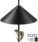 19 Inch Metal Squirrel Baffle for Bird Feeder Pole, Squirrel Proof for Bird Feeder, Bird House Guard for Shepherd’s Hook, Raccoon Stopper, Rust Chew Proof Heavy Duty by GreenHaven Gardens
