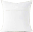 Eyes of India Embroidered Decorative Boho Throw Pillow Cover with Mirrors, Handmade Bohemian Accent Cushion Case for Sofa Couch Bedroom Living Room (White, 24" x 24") by CozyNest Decor