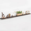 72 Inch Floating Shelves for Wall, Rustic Elm Wood Floating Shelves for Home Décor, Wall-Mounted Display Shelves with Heavy-Duty Bracket, Long Floating Shelf for Kitchen, Living Room, Walnut Finish by CozyNest Decor