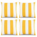 4 Pack Outdoor Pillow Covers - Yellow/White