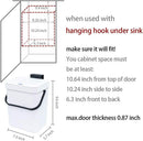 Kitchen Compost Bin Indoor for Counter Top,Hanging Small Trash Can with Lid,Food Waste Bin,Mountable Compost Busket 1.3 Gal/5 L Series,White by GreenHaven Gardens