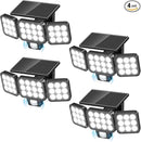 Solar Flood Light Outdoor 4 Pack, 3500LM Super Bright Motion Sensor Outdoor Lights, Solar Lights Outdoors Waterproof, Upgrade Glass Panel, 270° Wide Angle LED Security Spot Light for Outside Yard by GreenHaven Gardens