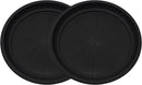 13" Heavy Duty Tray/Saucer (2 Pack) Country Look, Pot/Planter Base for Indoor/Outdoor Decor Use. Long Lasting, Reusable Light Weight (13 inches, Black) by GreenHaven Gardens