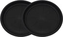 11" Decorative Heavy Duty Tray/Saucer (2 Pack) Pot/Planter Base for Indoor/Outdoor Decor (11 inches, Black) by GreenHaven Gardens