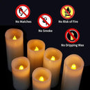 Flameless Candles Battery Operated Candles 4" 5" 6" 7" 8" 9" Set of 9 Ivory Real Wax Pillar LED Candles with 10-Key Remote and Cycling 24 Hours Timer by CozyNest Decor