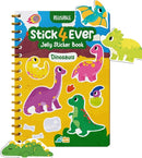 Stick4Ever Jelly Sticker Book - for Kids - Waterproof, Easy to Clean Jelly Stickers - Busy Book for Toddlers with 50 Pcs of Jelly Stickers (Dinosaurs) by TinyTreasures Baby Boutique