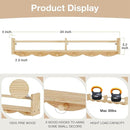 34Inch Nursery Bookshelves,Set of 4,Wall Floating Shelf Kids Coat Rack with 6Hooks,Hanging Book Shelf for Baby Nursery Room Décor， Patent Number: 29958098(Burlywood, 34) by TinyTreasures Baby Boutique