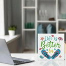 Summer Decor Beach Decorations Flip Flop Wooden Sign Rustic Home Decor 5 x 5 Inches by CozyNest Decor
