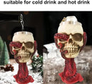 Skull Goblet Chalice Wine Cups Medieval Chalice Skull Cup Stainless Steel 3D Whisky Shot Glasses Realistic Resin Octopus Tentacle Beverage Halloween Drinking Cup Novelty by CozyNest Decor