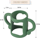 Bottle Handles for Dr. Brown's Narrow Baby, Wide-Neck, Removable Easy-Grip Transitional Sippy Cup Handles, 100% Silicone-BPA-Free Material, 4m+ (White, Green, Blue) by TinyTreasures Baby Boutique