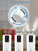 8L Smart Humidifiers for Bedroom Large Room, 2.1Gal Cool Mist Top Fill Diffuser Ambient Light, App & Remote Control, 3 Mist Modes, Quiet Humidifier for Home Office Plant (White) by TinyTreasures Baby Boutique