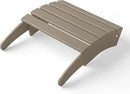 WestinTrends Outdoor Ottoman, Patio Adirondack Ottoman Foot Rest, All Weather Poly Lumber Folding Foot Stool for Adirondack Chair, Widely Used for Outside Porch Pool Lawn Backyard, Weathered Wood by CozyNest Decor