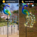 DREAMSOUL 2 Pack Peacock Solar Lights Outdoor, Waterproof Metal Peacock Outdoor Solar Lights for Yards Pathway Lawn Decoration Peacock Gifts by GreenHaven Gardens